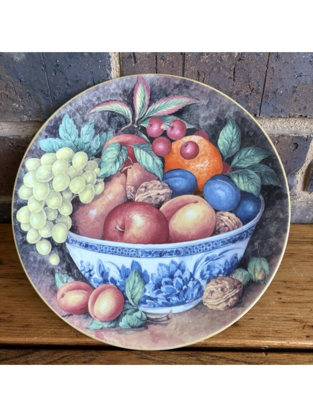 Royal Worcester Old Worcester Still Life Worcester Fruit Bowl Plate 1994